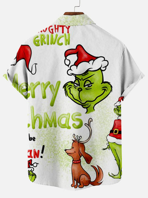 Men's Christmas Funny Graphic Short Sleeve Hawaiian Shirt